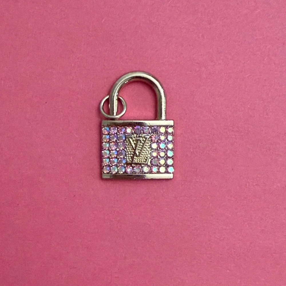 Louis Vuitton Pink Crystal Padlock Charm - Picture 1 of 2